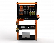 Тележка инструментальная Metalex Тип 5 800х400х950 3 полки (оранжево-черный)