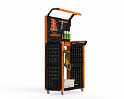 Тележка инструментальная Metalex тип 6 900х400х950 3 полки (оранжево-черный)