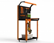 Тележка инструментальная Metalex Тип 5 700х400х800 2-е полки (оранжево-черный)