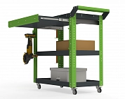 Тележка инструментальная Metalex Тип 1А 700х400х800 3 полки (серо-зеленый)
