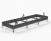 Грядка Metalex серия KitGarden 3000х1000х200 Серый
