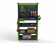 Тележка инструментальная Metalex Тип 5 700х450х950 4 полки (серо-зеленый)