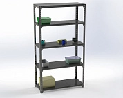 Стеллаж Metalex Kit Comfort 2400х1400х500 5-ть полок (Серый)
