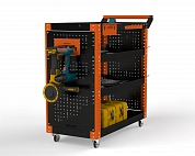 Тележка инструментальная Metalex Тип 2 700х400х950 4 полки (оранжево-черный)