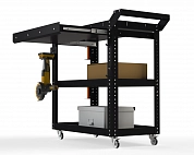 Тележка инструментальная Metalex Тип 1А 700х400х800 3 полки (черный)