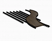 Бордюр Metalex 100х70x1500 чёрный (комплект 6 шт.)