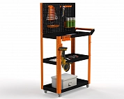 Тележка инструментальная Metalex Тип 4 900х400х950 3 полки (оранжево-черный)