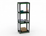 Стеллаж Metalex Kit Comfort 1800х400х600 4-е полки (Серо-зеленый)