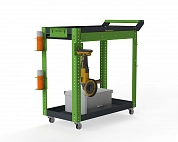 Тележка инструментальная Metalex Тип 1А 700х350х800 2-е полки (серо-зеленый)