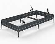 Грядки Metalex серия KitGarden 2000х1000х200 Серый