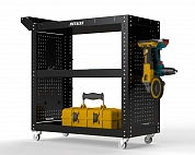 Тележка инструментальная Metalex Тип 2 900х450х800 3 полки (черный)