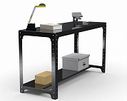 Стол металлический Metalex серия KIT 750х1100х500 (одна полка) (черный)