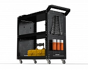 Тележка инструментальная Metalex Тип 2 700х400х800 3 полки (черный)
