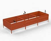 Грядки Metalex серия KitGarden 3000х1000х400 Оранжевый