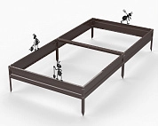 Грядки Metalex серия KitGarden 2000х1000х150 Коричневый