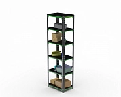 Стеллаж Metalex Kit Comfort 2000х400х600 6-ть полок (Серо-зеленый)