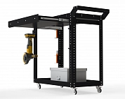 Тележка инструментальная Metalex Тип 1А 700х400х800 2-е полки (черный)