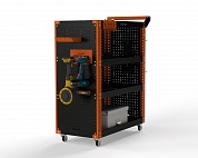 Тележка инструментальная Metalex Тип 3 800х450х950 4 полки (оранжево-черный)