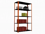 Стеллаж Metalex AIR 1800х800х300 (5 полок) оранжево-чёрный