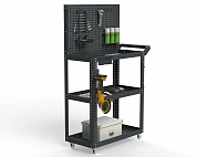 Тележка инструментальная Metalex Тип 4 700х400х950 3 полки (серый)