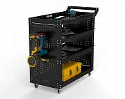 Тележка инструментальная Metalex Тип 2 800х450х950 4 полки (черный)