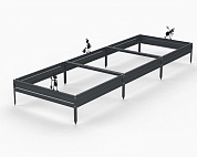 Грядки Metalex серия KitGarden 3000х1000х150 Серый
