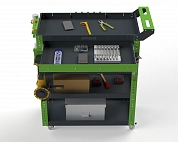Тележка инструментальная Metalex Тип 1А 900х450х950 4 полки (серо-зеленый)