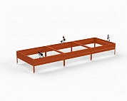 Грядка Metalex серия KitGarden 3000х1000х200 Оранжевый