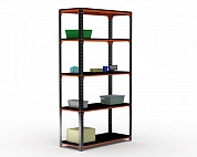 Стеллаж Metalex Kit Comfort 2400х1500х600 5-ть полок (оранжево-чёрный)