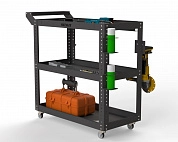 Тележка инструментальная Metalex Тип 1 700х450х950 3 полки (серый)