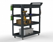 Тележка инструментальная Metalex Тип 1А 700х400х950 4 полки (серый)