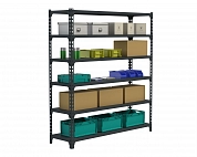 Стеллаж Metalex MID 2200х1800х600 6 полок (серый)