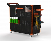 Тележка инструментальная Metalex Тип 3 800х400х800 3 полки (оранжево-черный)
