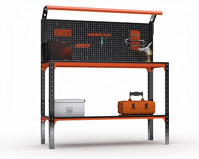 Стол-верстак Metalex серия KIT с комплектом освещения