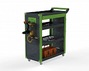 Тележка инструментальная Metalex Тип 2А 800х400х950 4 полки (серо-зеленый)