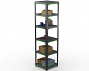 Стеллаж Metalex Kit Comfort 2200х600х600 6-ть полок (Серо-зеленый)