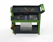 Тележка инструментальная Metalex Тип 1А 800х350х800 2-е полки (серо-зеленый)