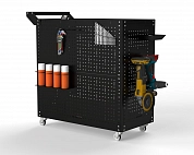 Тележка инструментальная Metalex Тип 3 800х400х800 2-е полки (черный)