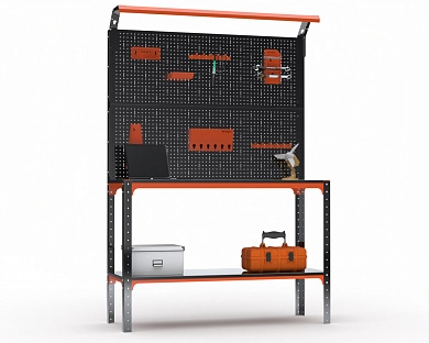 Стол-верстак Metalex серия KIT с комплектом освещения