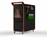 Тележка инструментальная Metalex Тип 3 900х400х950 4 полки (оранжево-черный)