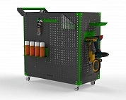 Тележка инструментальная Metalex Тип 3 900х400х800 2-е полки (серо-зеленый)