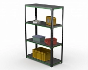 Стеллаж Metalex Kit Comfort 2000х1500х600 4-е полки (Серо-зеленый)