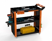 Тележка инструментальная Metalex Тип 2 700х400х800 3 полки (оранжево-черный)