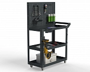 Тележка инструментальная Metalex Тип 4 700х350х800 3 полки (серый)