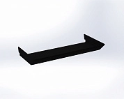 Полка для перфопанели Metalex 300х130 чёрная