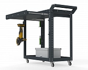 Тележка инструментальная Metalex Тип 1А 700х400х800 2-е полки (серый)
