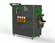 Тележка инструментальная Metalex Тип 3 700х450х950 3 полки (серо-зеленый)