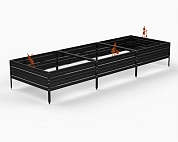 Грядки Metalex серия KitGarden 3000х1000х300 Черный