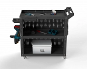 Тележка инструментальная Metalex Тип 3 700х400х800 3 полки (серый)