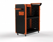 Тележка инструментальная Metalex Тип 3 900х450х950 3 полки (оранжево-черный)
